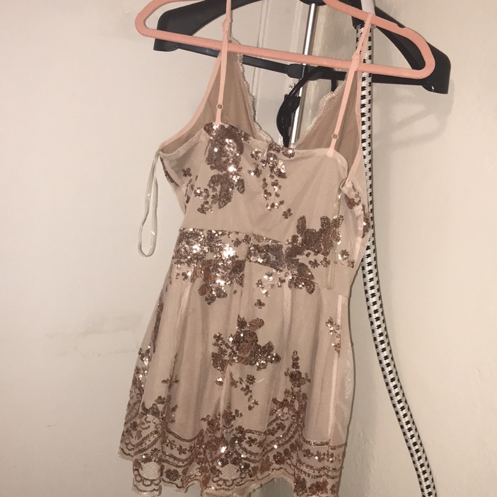Blshe Sparkly Sequence Size S Classy Romper Color… - image 5